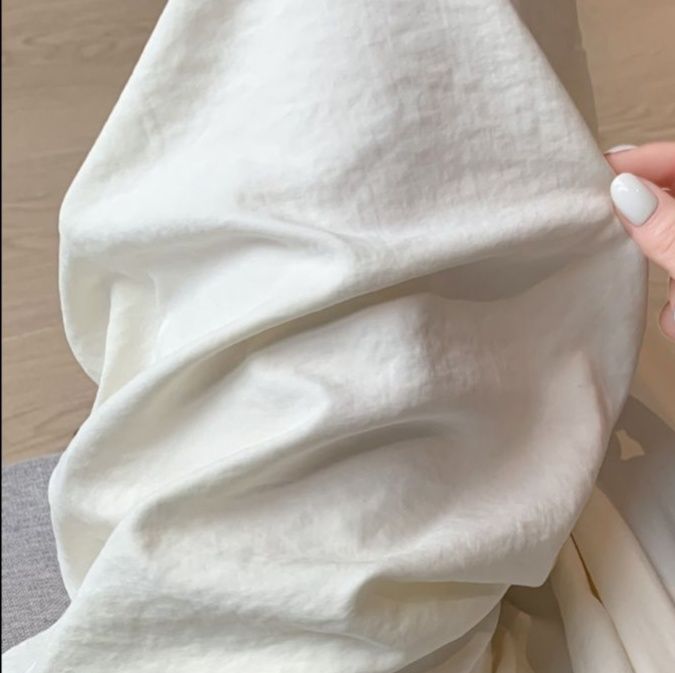 ワイドタックパンツ 上質リネン風ゆったりタックパンツ