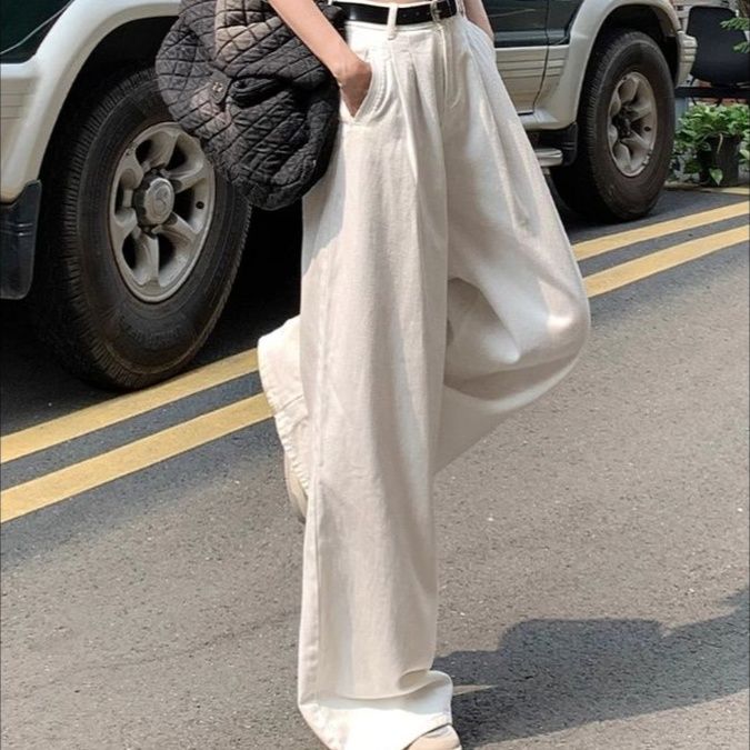 ワイドタックパンツ フレアシルエット優雅タックパンツ