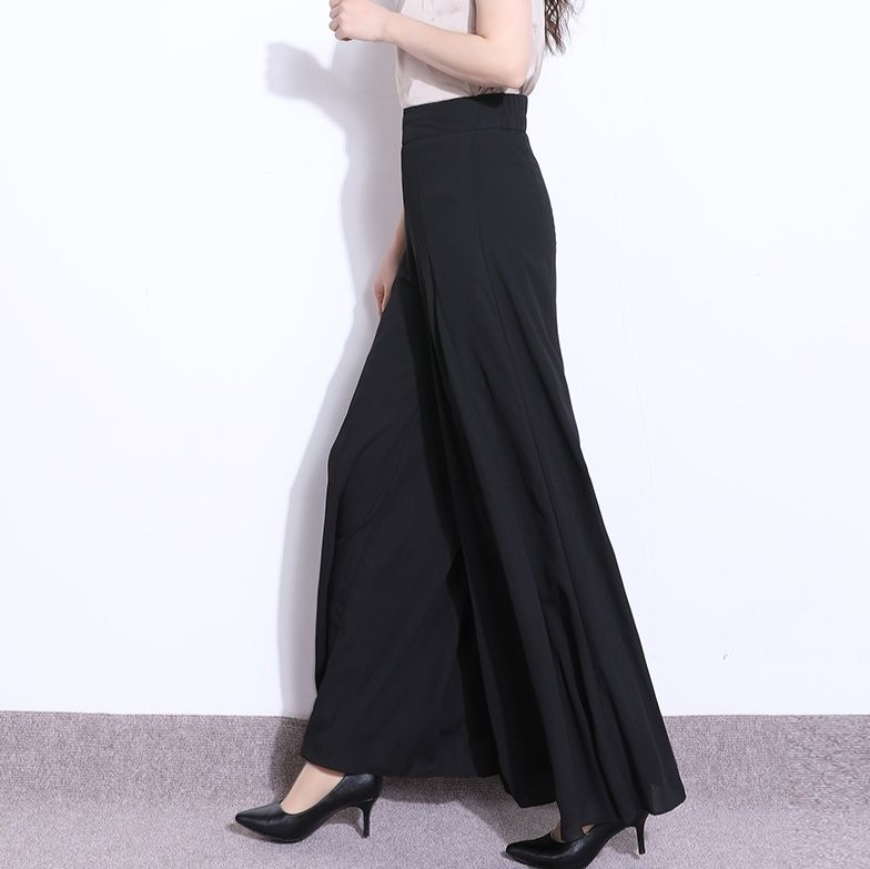 ワイドタックパンツ 華麗なる広幅タックロングパンツ