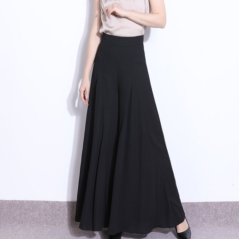 ワイドタックパンツ 華麗なる広幅タックロングパンツ