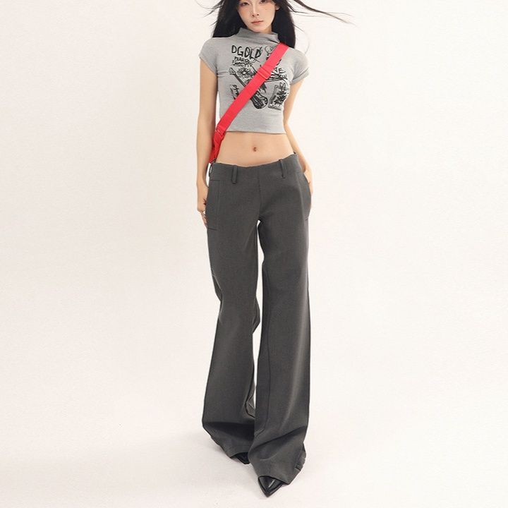 ワイドタックパンツ ゆったりシルエットタックパンツ