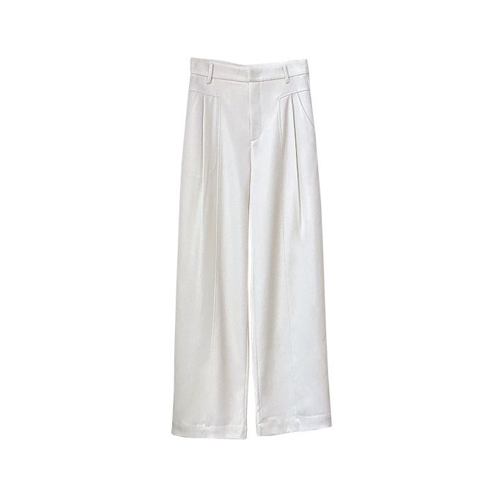 ワイドタックパンツ なめらか落ち感タックパンツ
