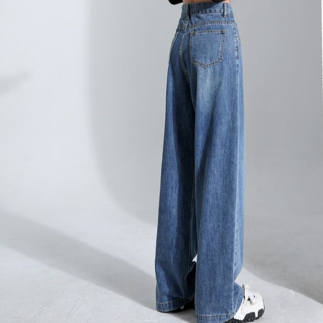 ワイドタックパンツ ゆったりシルエットタックデニム
