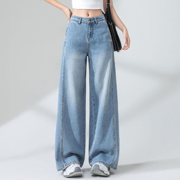 ワイドタックパンツ ゆったりタック入りデニムワイドパンツ