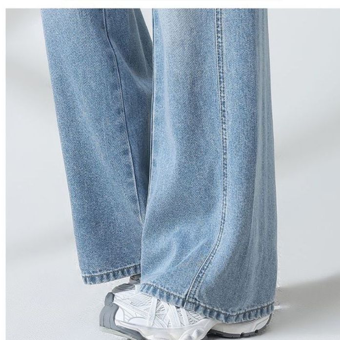 ワイドタックパンツ ゆったりタック入りデニムワイドパンツ