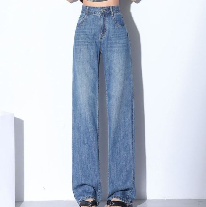 ワイドタックパンツ ゆったりシルエットタックデニム