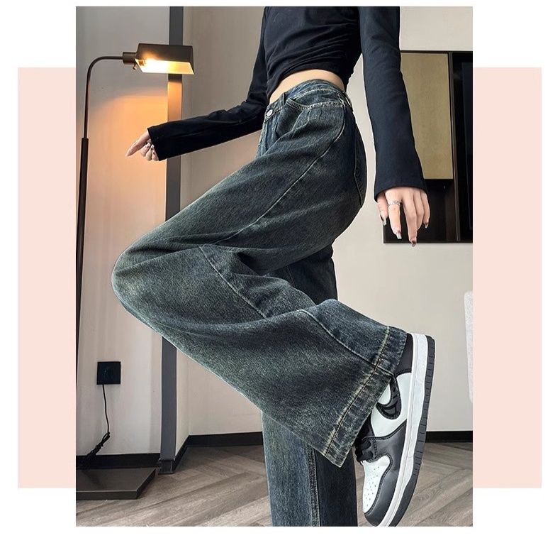 ワイドタックパンツ ゆったりタック入りデニムパンツ