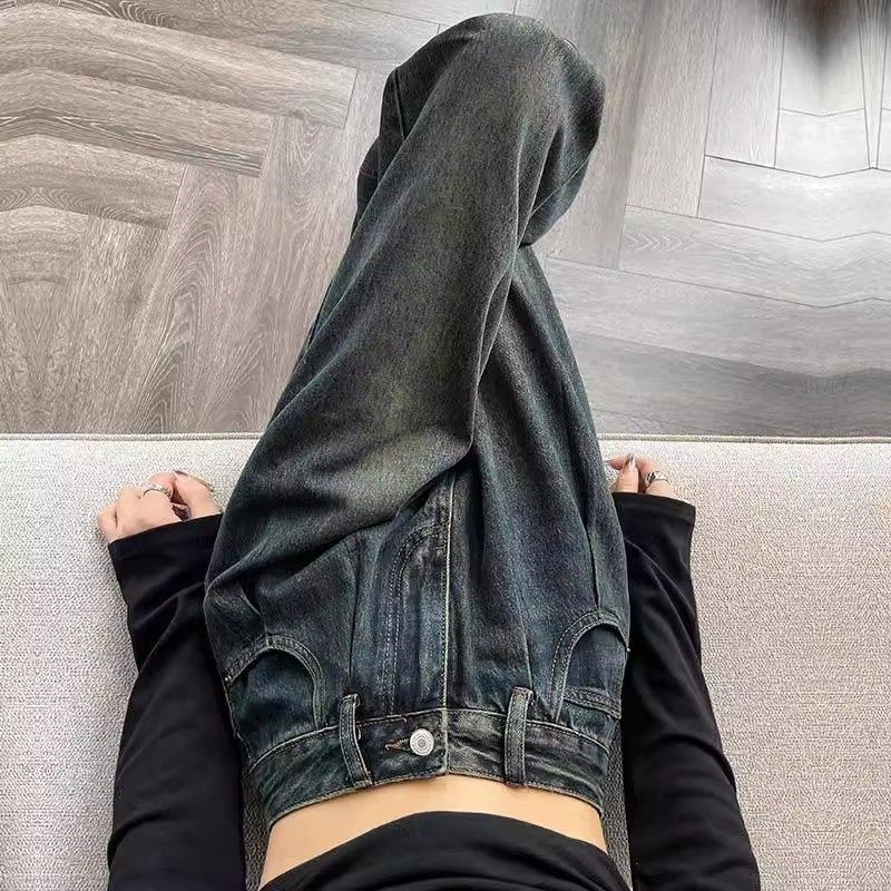 ワイドタックパンツ ゆったりタック入りデニムパンツ