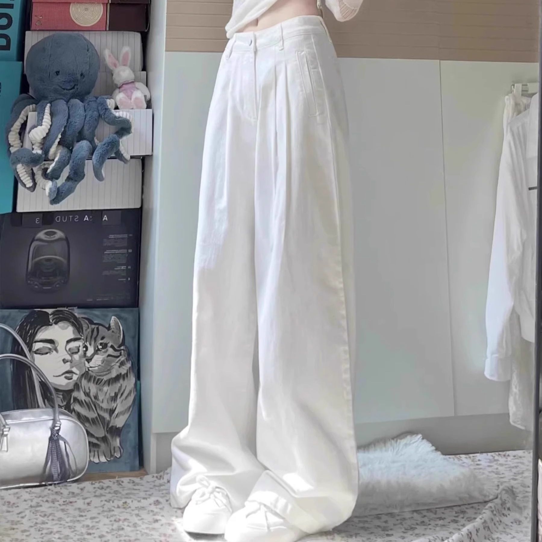 ワイドタックパンツ ゆったり上品タックパンツ