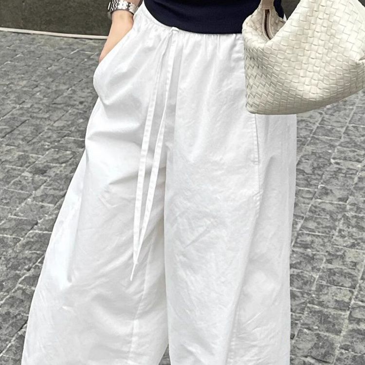 ワイドタックパンツ 優雅なドレープタックパンツ