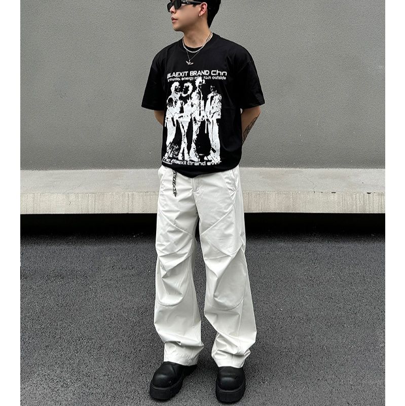 ワイドタックパンツ ゆったりシルエットタックワイドパンツ