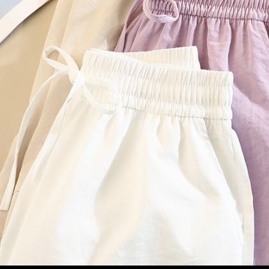 ワイドタックパンツ しわ加工イージーワイドパンツ
