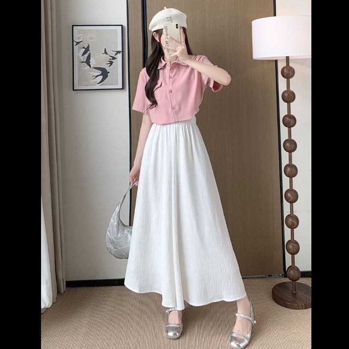 ワイドタックパンツ ゆったり優雅フレアロングパンツ