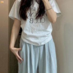 ワイドタックパンツ リネン風合いゆったりタックパンツ