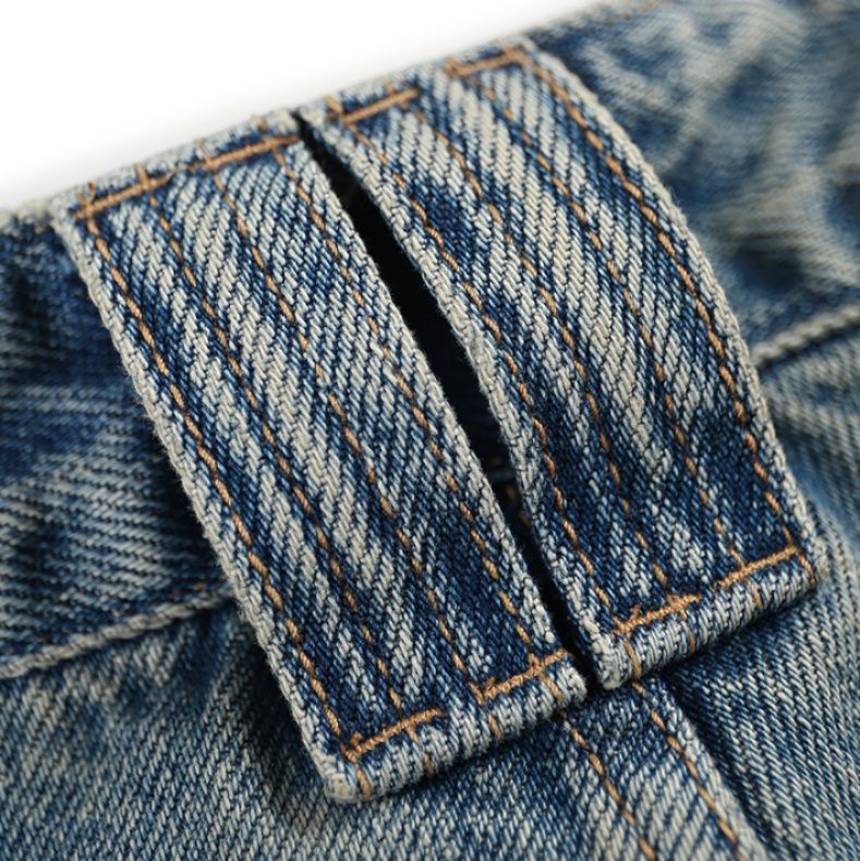 ワイドタックパンツ 都会派ゆったりデニムパンツ