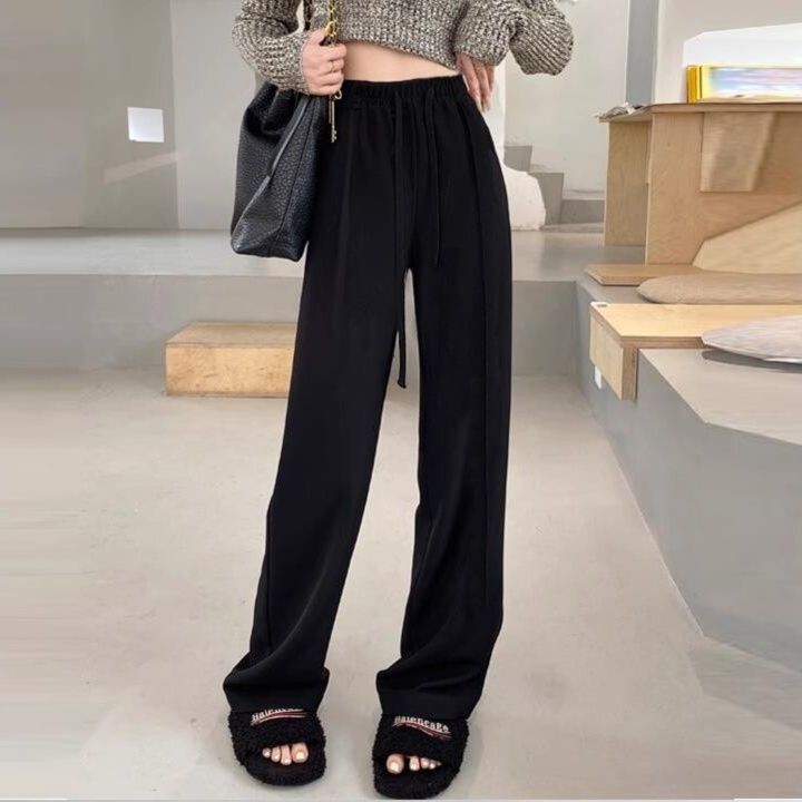 ワイドタックパンツ センタープレスゆったりワイドタックパンツ