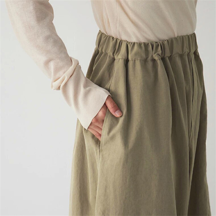 秋冬新作 ワイドタックパンツ レディース ゆったり上品