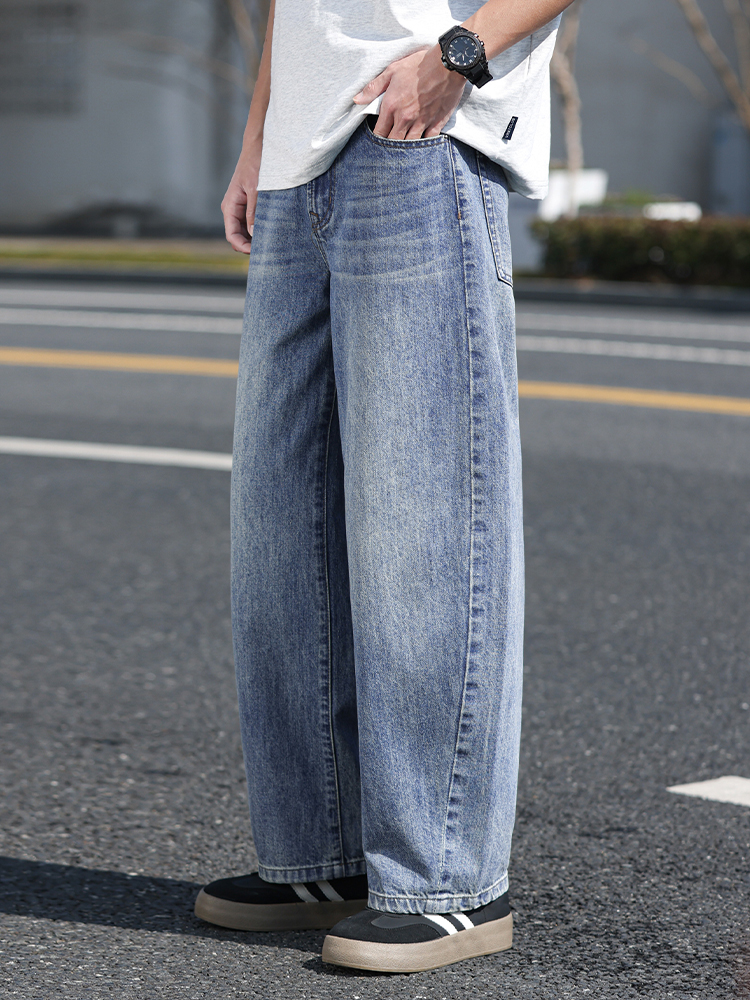 ワイドタックパンツ ゆったり快適タックワイドデニム