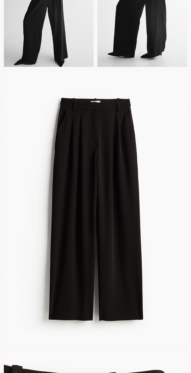 ワイドタックパンツ 上質ドレープ 落ち感タックパンツ