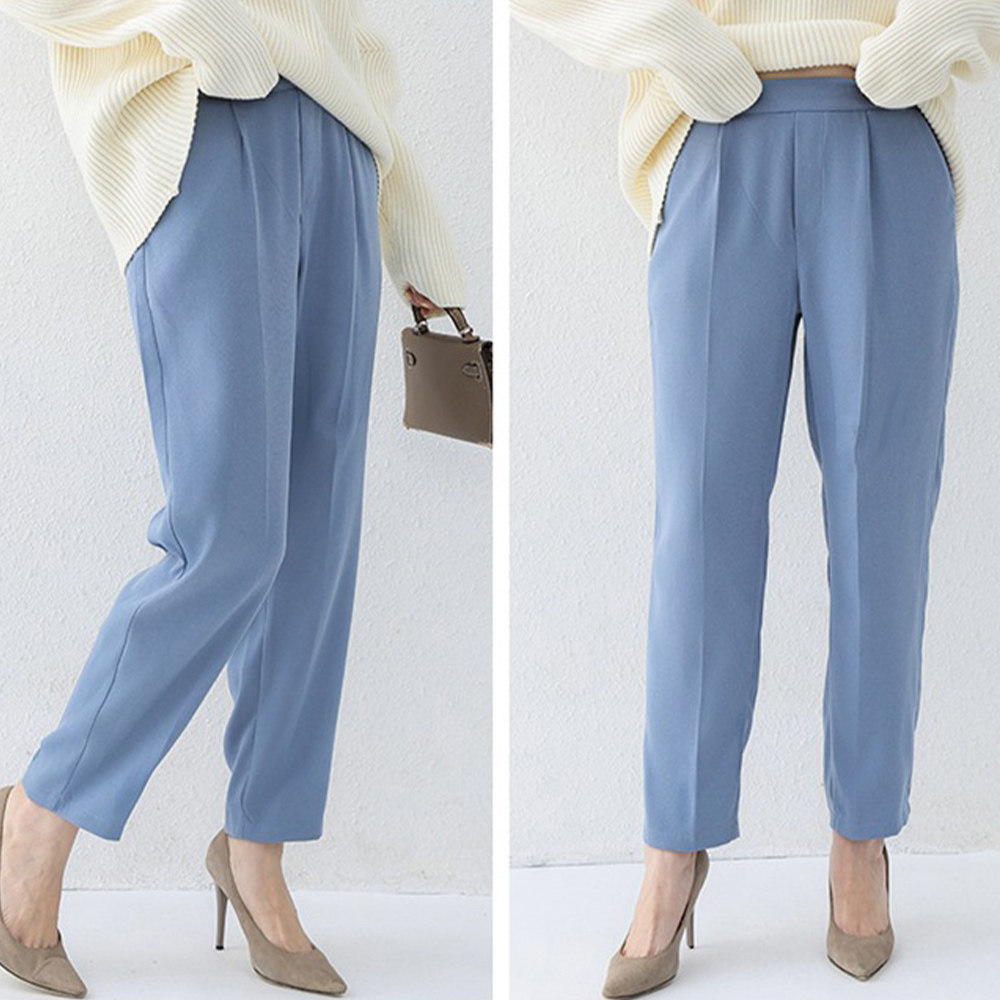 ワイドタックパンツ レディース 美脚 体型カバー