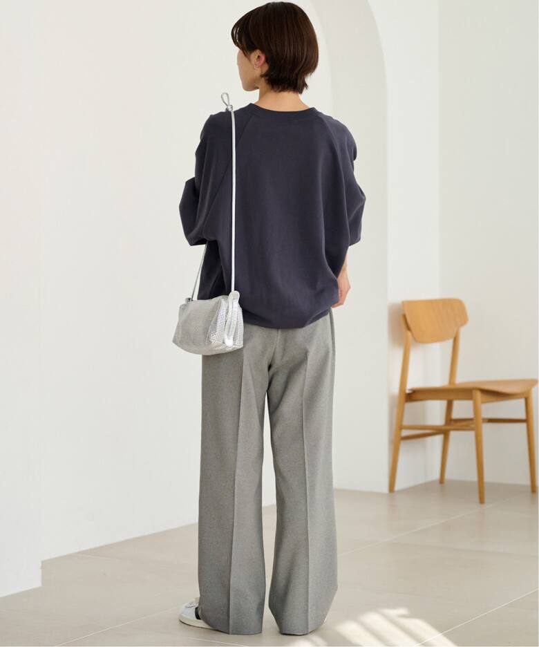 ワイドタックパンツ ゆったりドレープタックパンツ