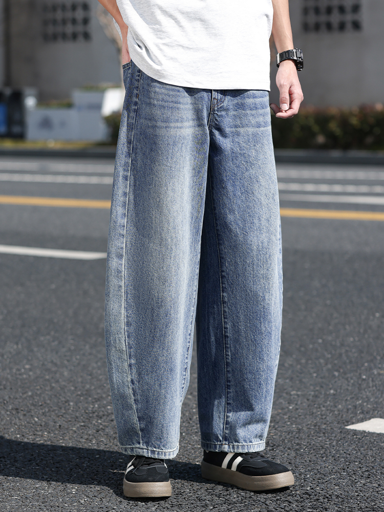 ワイドタックパンツ ゆったり快適タックワイドデニム