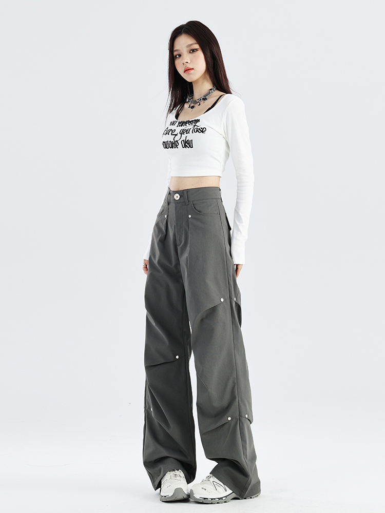 ワイドタックパンツ アシンメトリーデザインタックパンツ