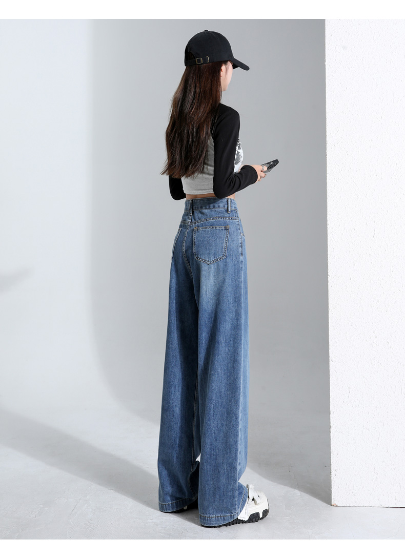 ワイドタックパンツ ゆったりシルエットタックデニム