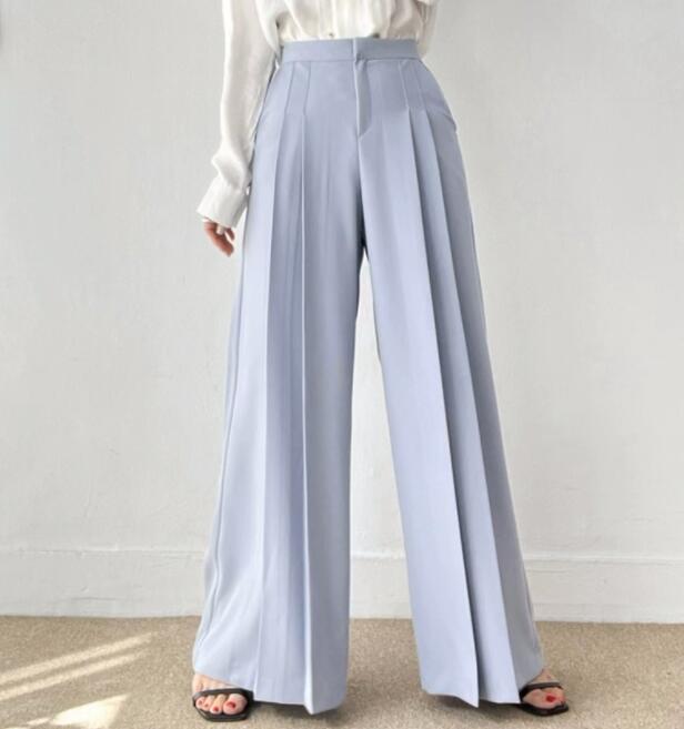 レディース ハイウエスト タックワイドパンツ