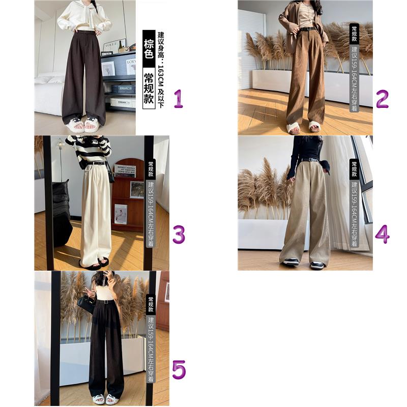 レディース ワイドタックパンツ 韓国風 チノパンツ 5色展開