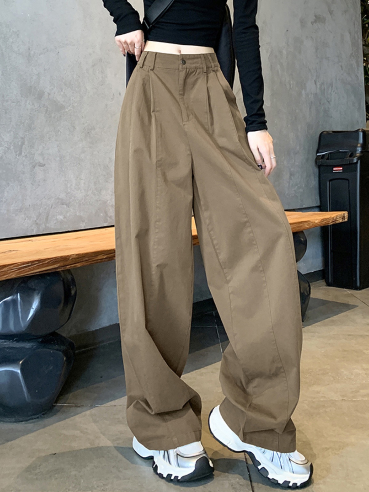 ワイドタックパンツ ドレープフォルムワイドタックパンツ