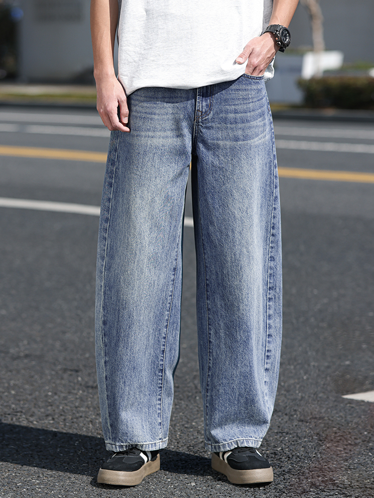 ワイドタックパンツ ゆったり快適タックワイドデニム