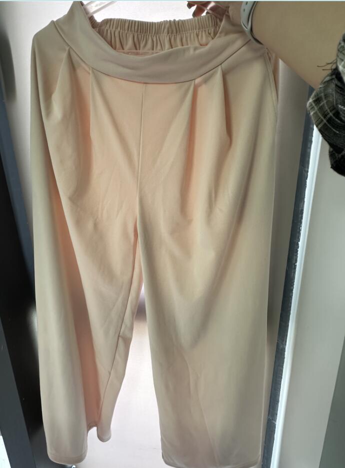 レディース ハイウエスト ワイドタックパンツ 美脚 上品