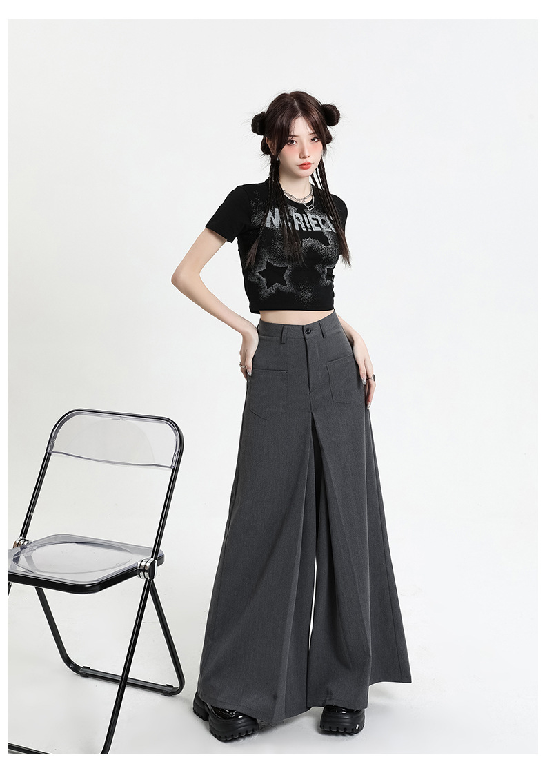 ワイドタックパンツ 優雅なたっぷりシルエットパンツ