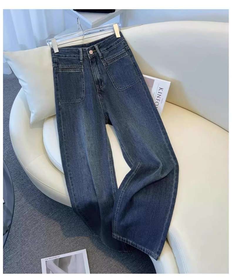 ワイドタックパンツ ゆったり美シルエットタックワイドデニム