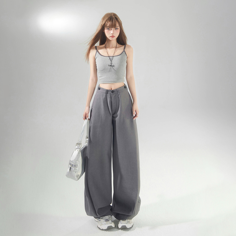 ワイドタックパンツ ゆったりタック入り美脚パンツ