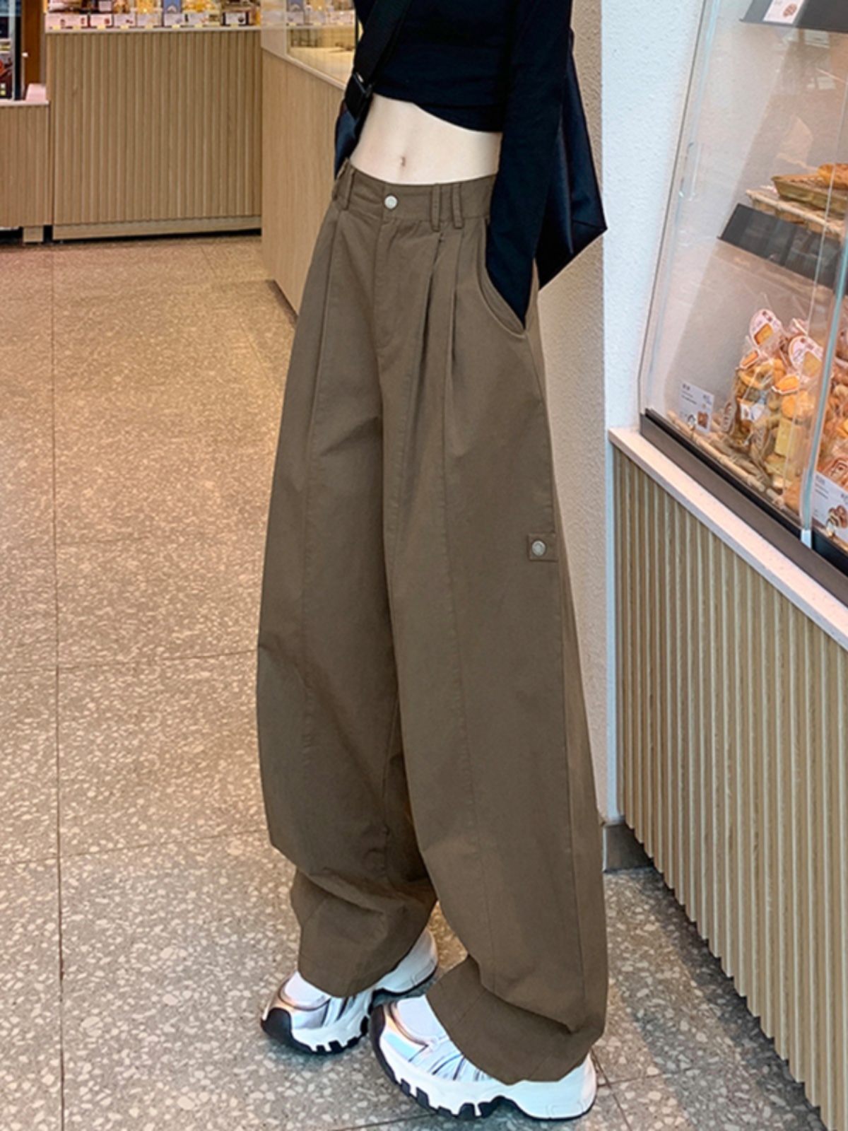ワイドタックパンツ ドレープフォルムワイドタックパンツ