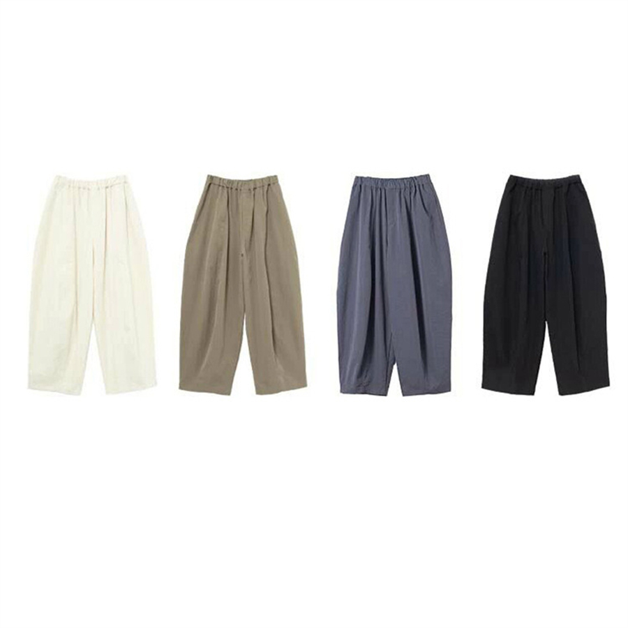 秋冬新作 ワイドタックパンツ レディース ゆったり上品