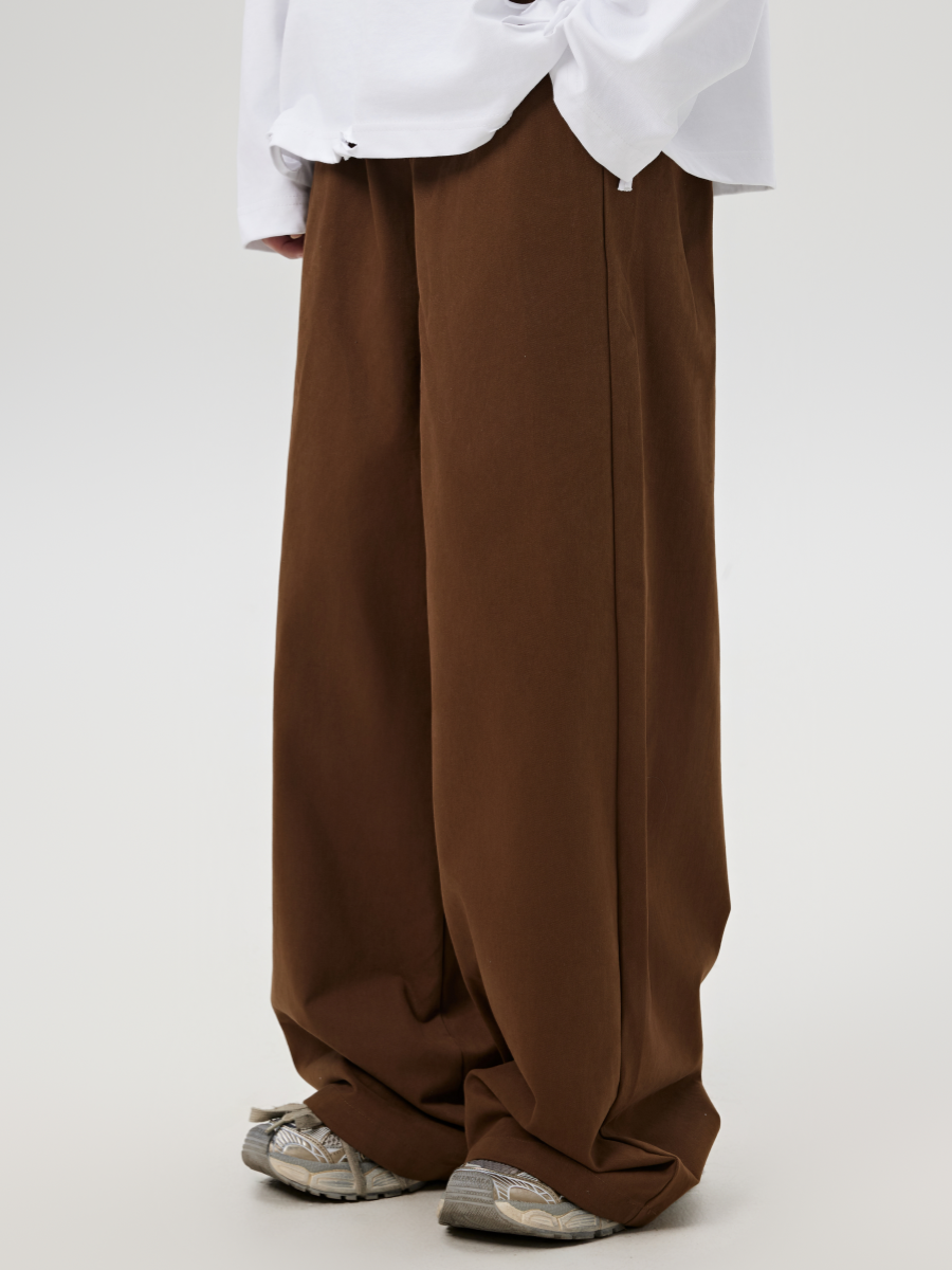 ワイドタックパンツ ゆったりタック入り優雅パンツ