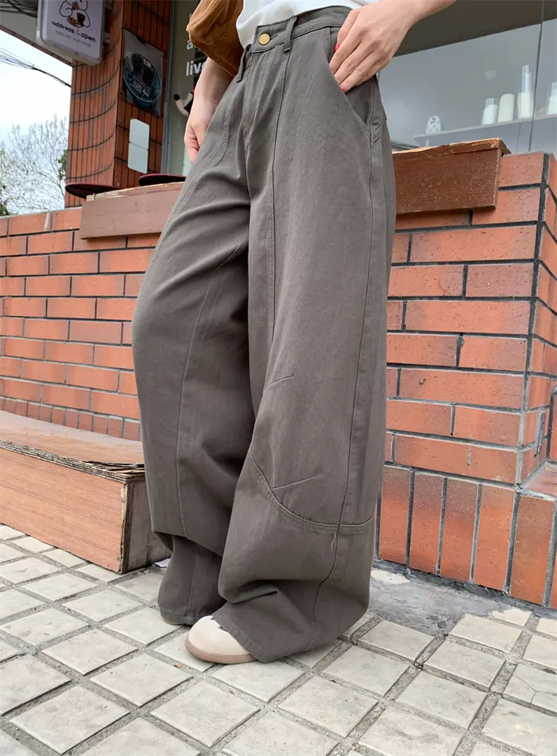 ワイドタックパンツ ゆったり美シルエットタックパンツ