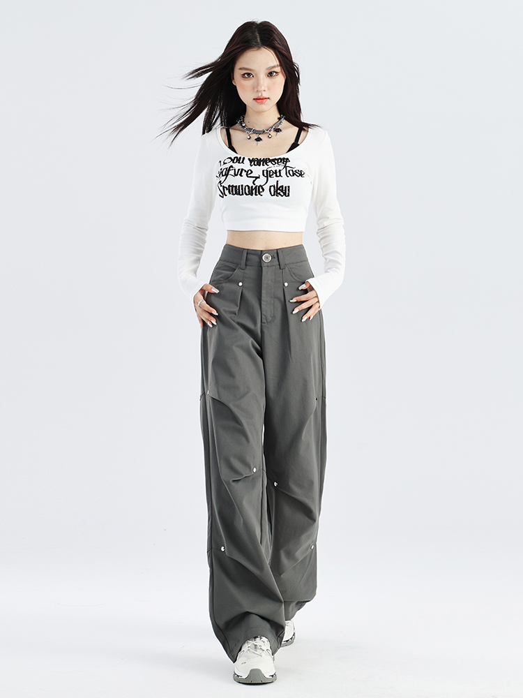 ワイドタックパンツ アシンメトリーデザインタックパンツ