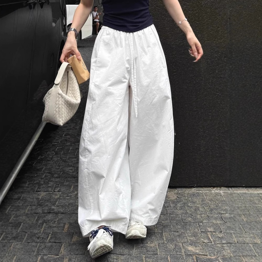 ワイドタックパンツ 優雅なドレープタックパンツ