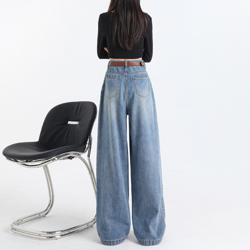 ワイドタックパンツ ゆったり流れるタックシルエットデニム
