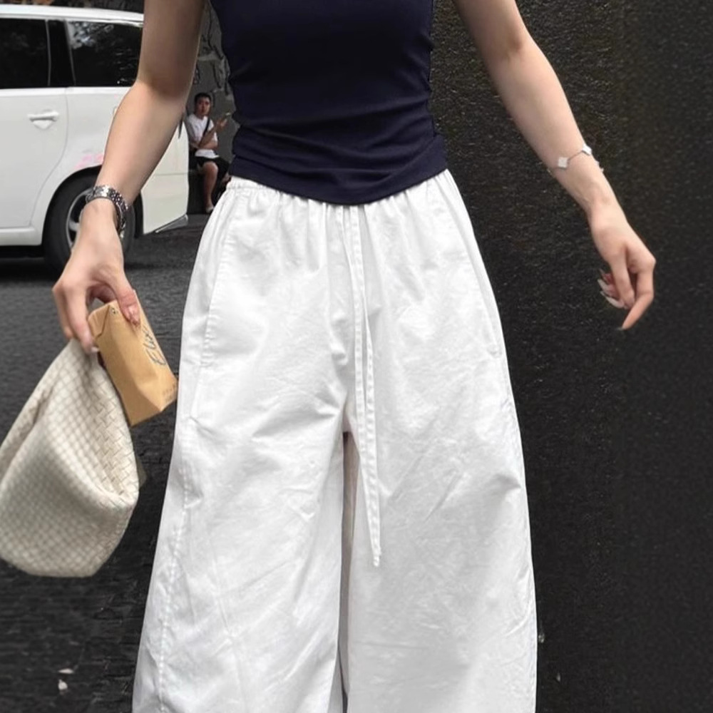 ワイドタックパンツ 優雅なドレープタックパンツ