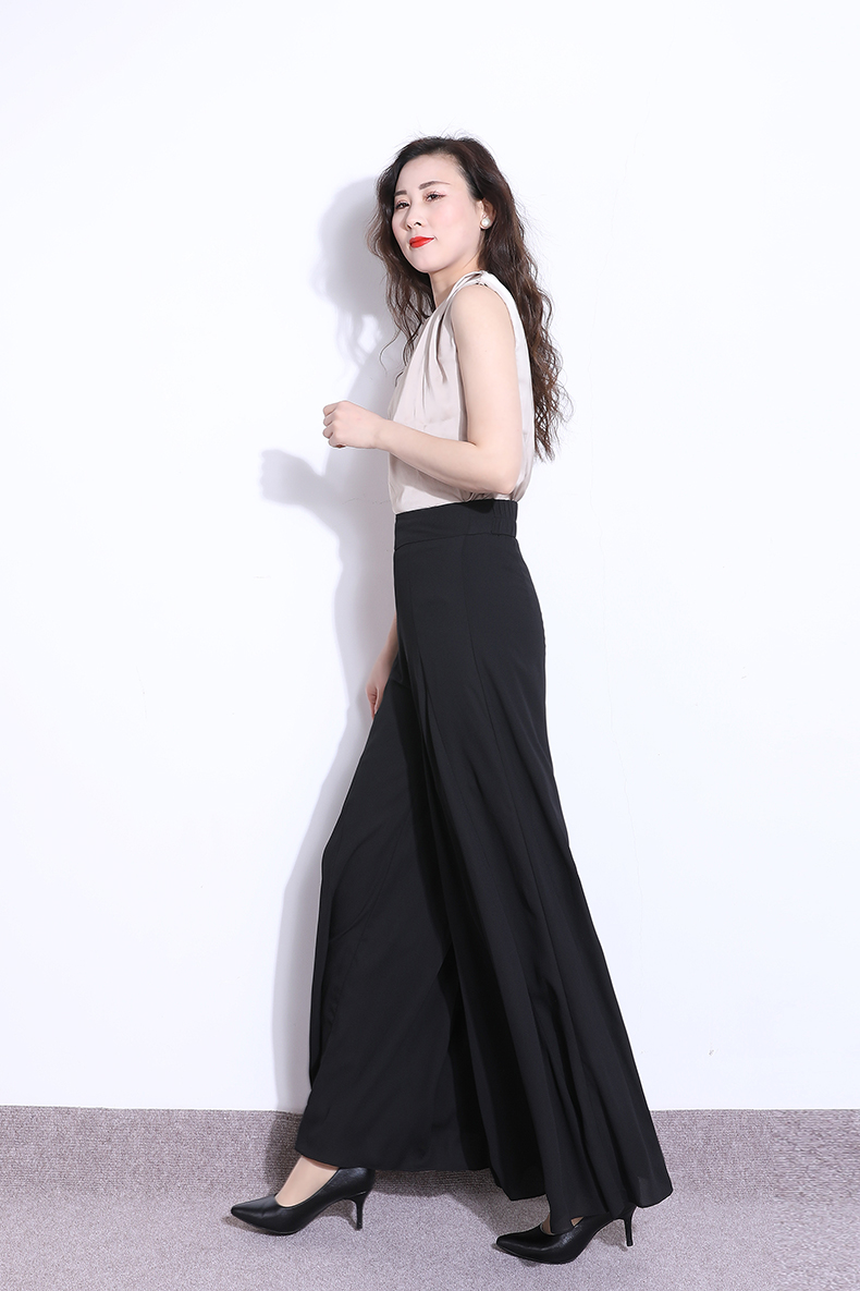 ワイドタックパンツ 華麗なる広幅タックロングパンツ