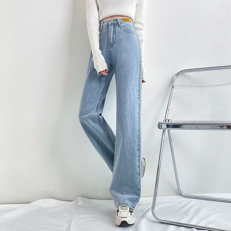 ワイドタックパンツ ゆったりハイウエストデニムパンツ
