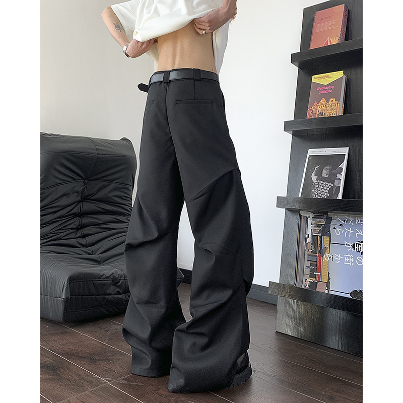 ワイドタックパンツ ゆったりシルエットタックパンツ