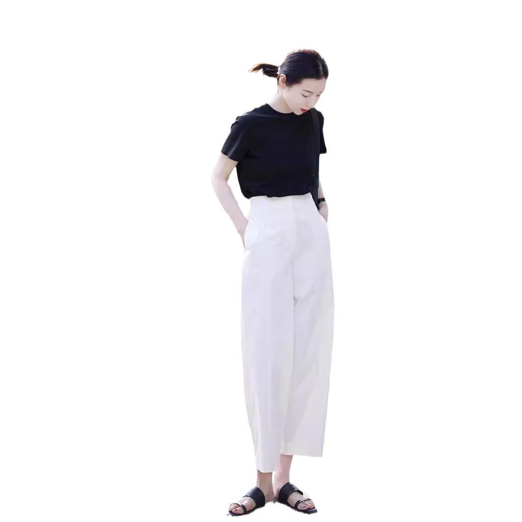 ワイドタックパンツ 上品シルエット タックパンツ