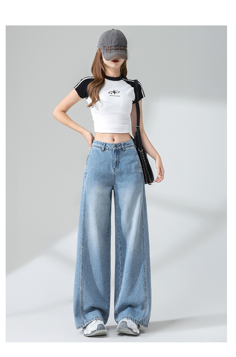 ワイドタックパンツ ゆったりタック入りデニムワイドパンツ