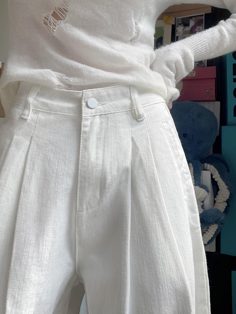 ワイドタックパンツ ゆったりドレープリネンタックパンツ